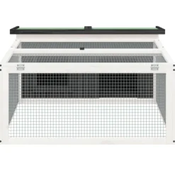 VIDAXL - Clapier gris 117,5x97x47,5 cm bois de pin massif