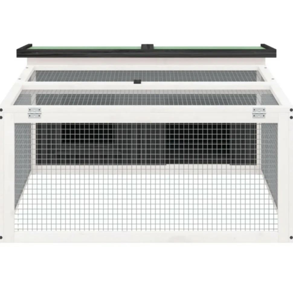 VIDAXL - Clapier gris 117,5x97x47,5 cm bois de pin massif