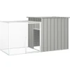 VIDAXL - Clapier gris 200x91x100 cm acier galvanisé