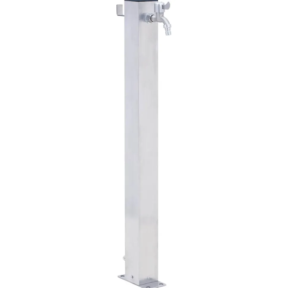 VIDAXL - Colonne à eau de jardin 60 cm acier inoxydable carré