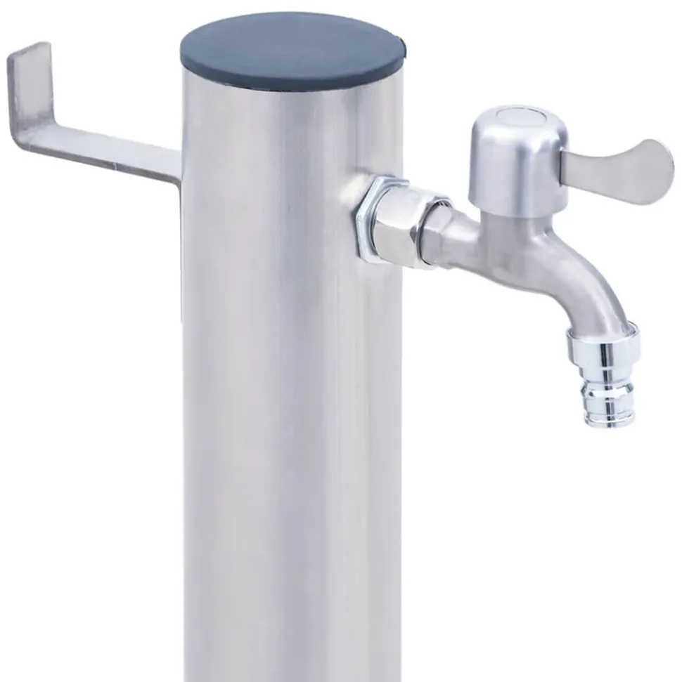 VIDAXL - Colonne à eau de jardin 100 cm acier inoxydable rond