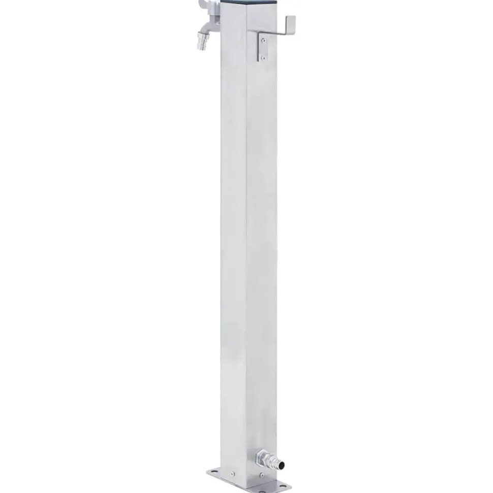 VIDAXL - Colonne à eau de jardin 40 cm acier inoxydable carré