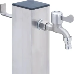 VIDAXL - Colonne à eau de jardin 100 cm acier inoxydable carré