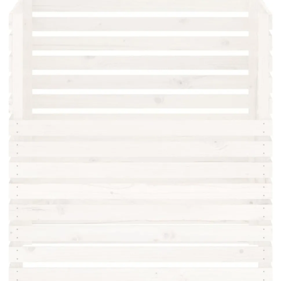 VIDAXL - Composteur blanc 100x100x102 cm bois massif de pin