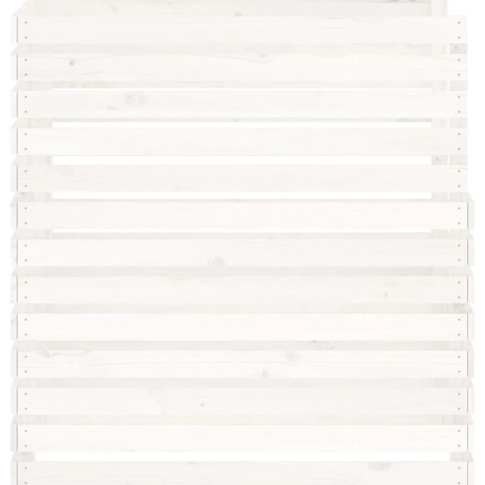 VIDAXL - Composteur blanc 100x100x102 cm bois massif de pin