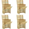 VIDAXL - Composteur de jardin à lattes 4 pcs 80x50x100 cm pin imprégné