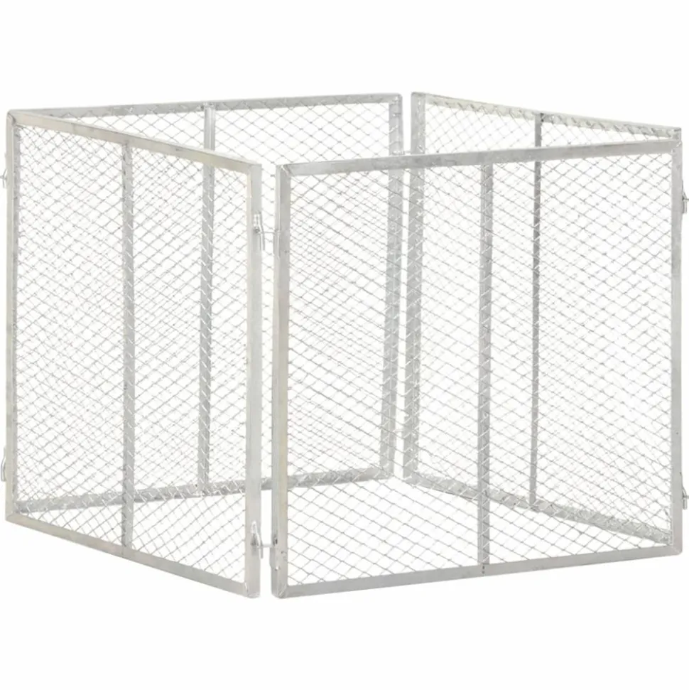VIDAXL - Composteur de jardin 85x85x70 cm fer galvanisé