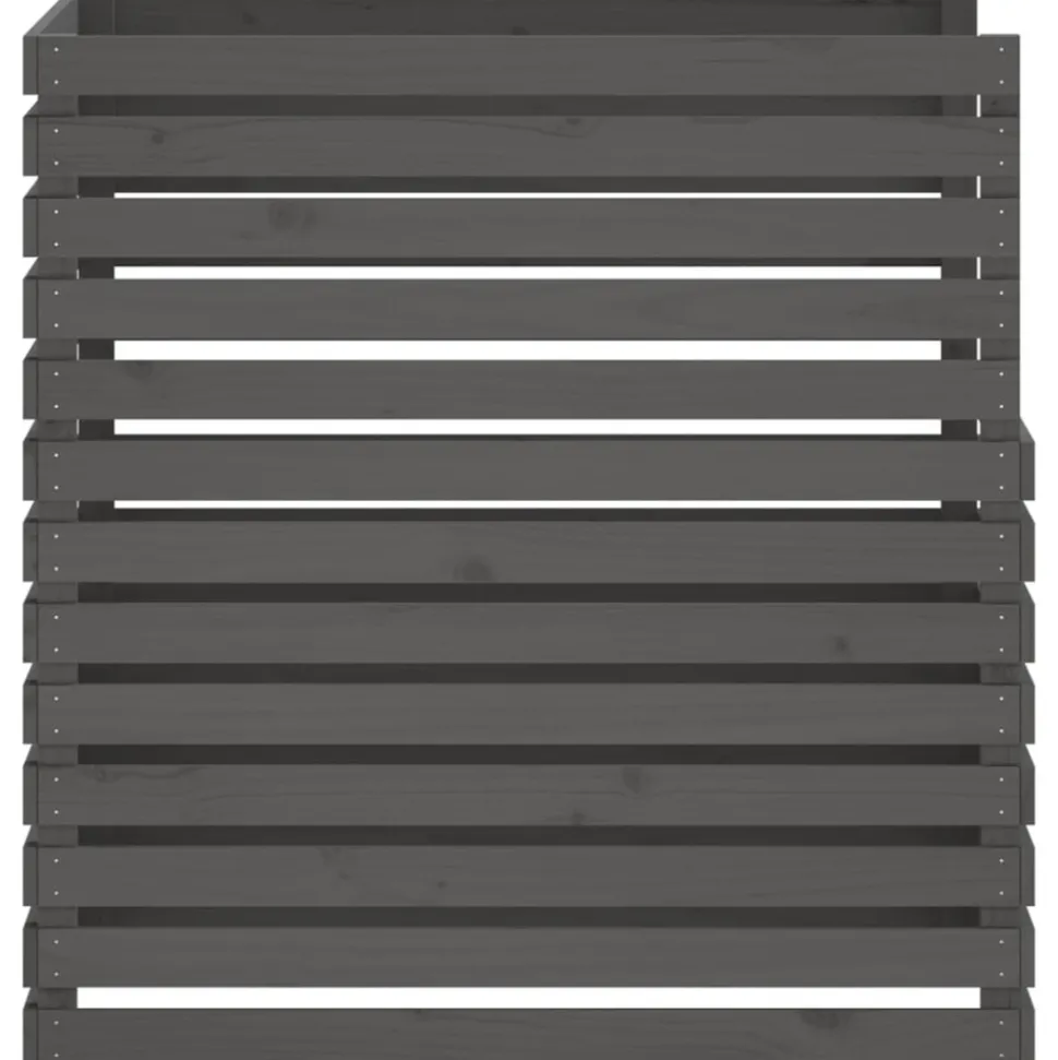 VIDAXL - Composteur gris 100x100x102 cm bois massif de pin