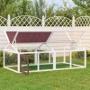 VIDAXL - Enclos animaux moka 200x112,5x74 cm bois massif de pin