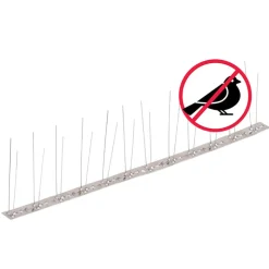 VIDAXL - Ensemble de 20 pointes à 2 rangées contre oiseaux inox 10 m