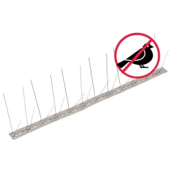 VIDAXL - Ensemble de 20 pointes à 4 rangées contre oiseaux inox 10 m