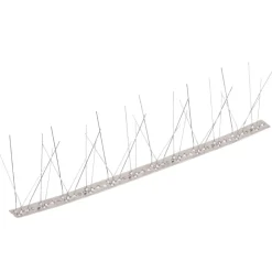 VIDAXL - Ensemble de 6 pointes à 5 rangées contre oiseaux inox 3 m