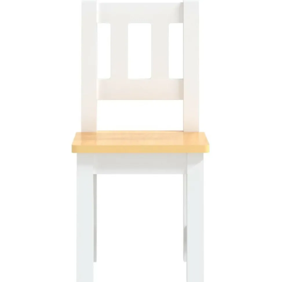 VIDAXL - Ensemble de table et chaises pour enfants 3 pcs blanc et beige