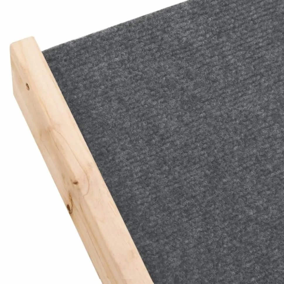 VIDAXL - Escalier pour chiens gris 105x47 cm bois de sapin solide
