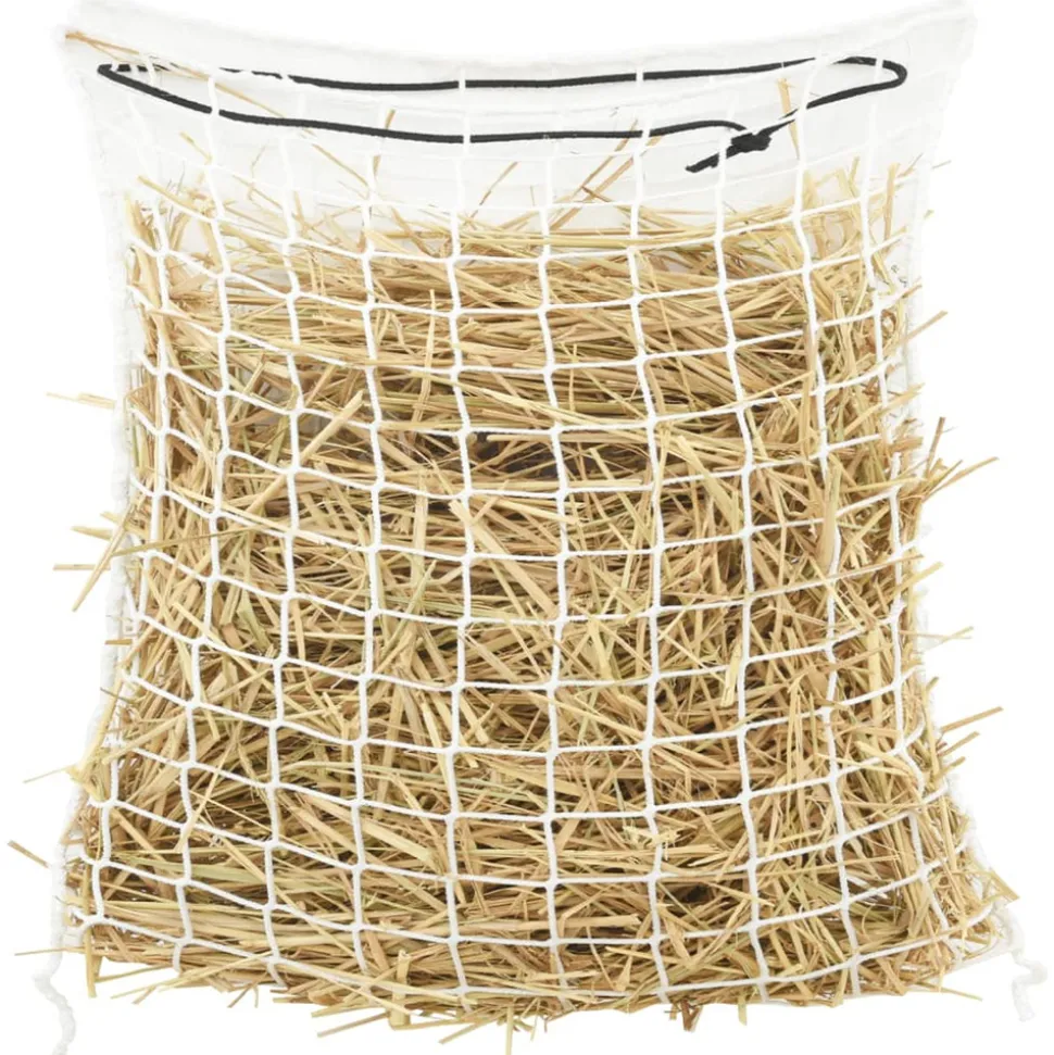 VIDAXL - Filets à foin 2 pcs rond blanc 75x75 cm pp