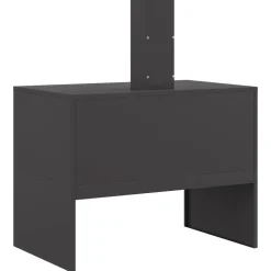 VIDAXL - Foyer avec cheminée noir 80x50x96 cm acier