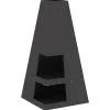 VIDAXL - Foyer avec rangement pour bûches noir 50x50x100 cm acier