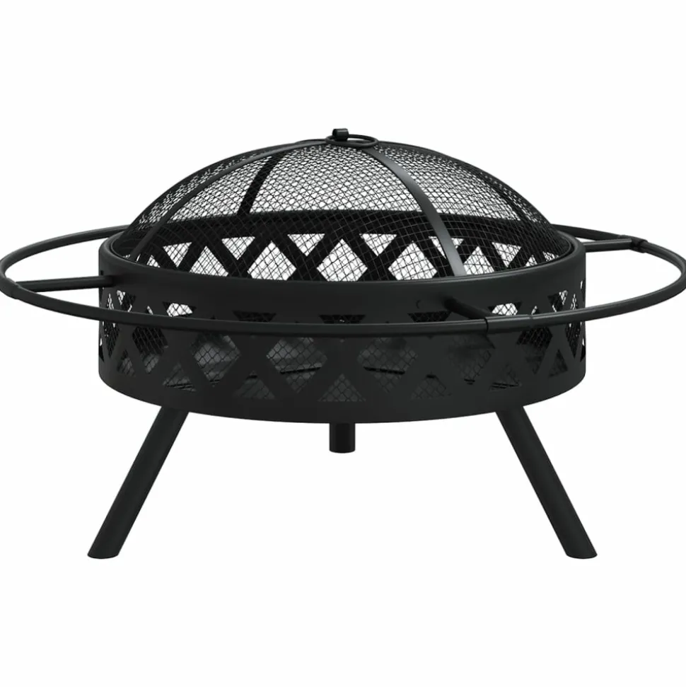 VIDAXL - Foyer avec tisonnier 70 cm xxl acier