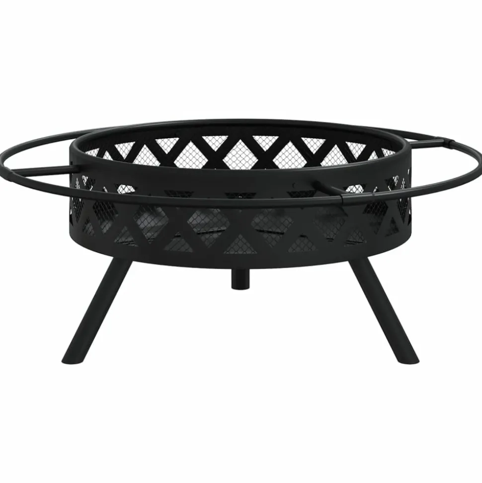 VIDAXL - Foyer avec tisonnier 70 cm xxl acier