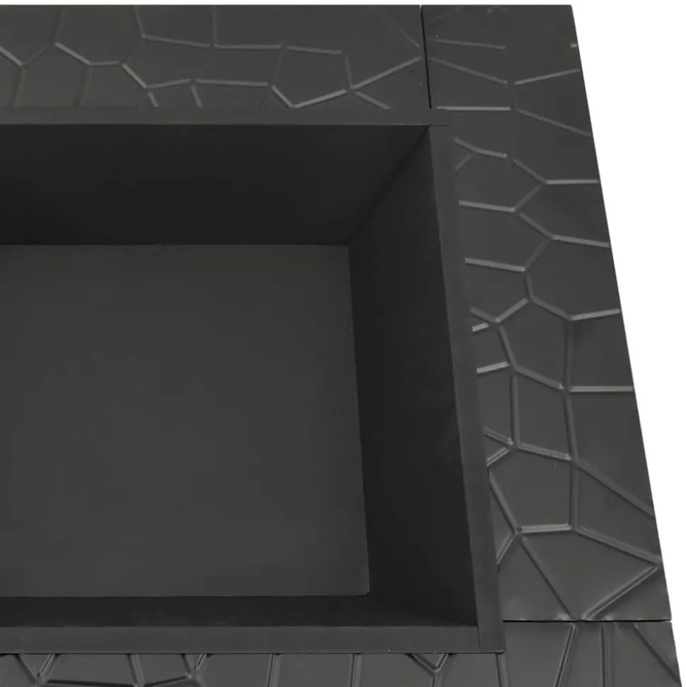 VIDAXL - Foyer avec tisonnier 79x79x46,5 cm xxl acier