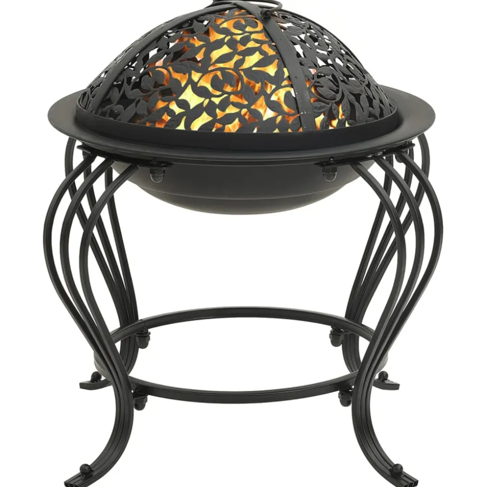 VIDAXL - Foyer avec tisonnier 49 cm acier