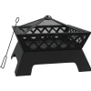 VIDAXL - Foyer avec tisonnier 50 cm xxl acier