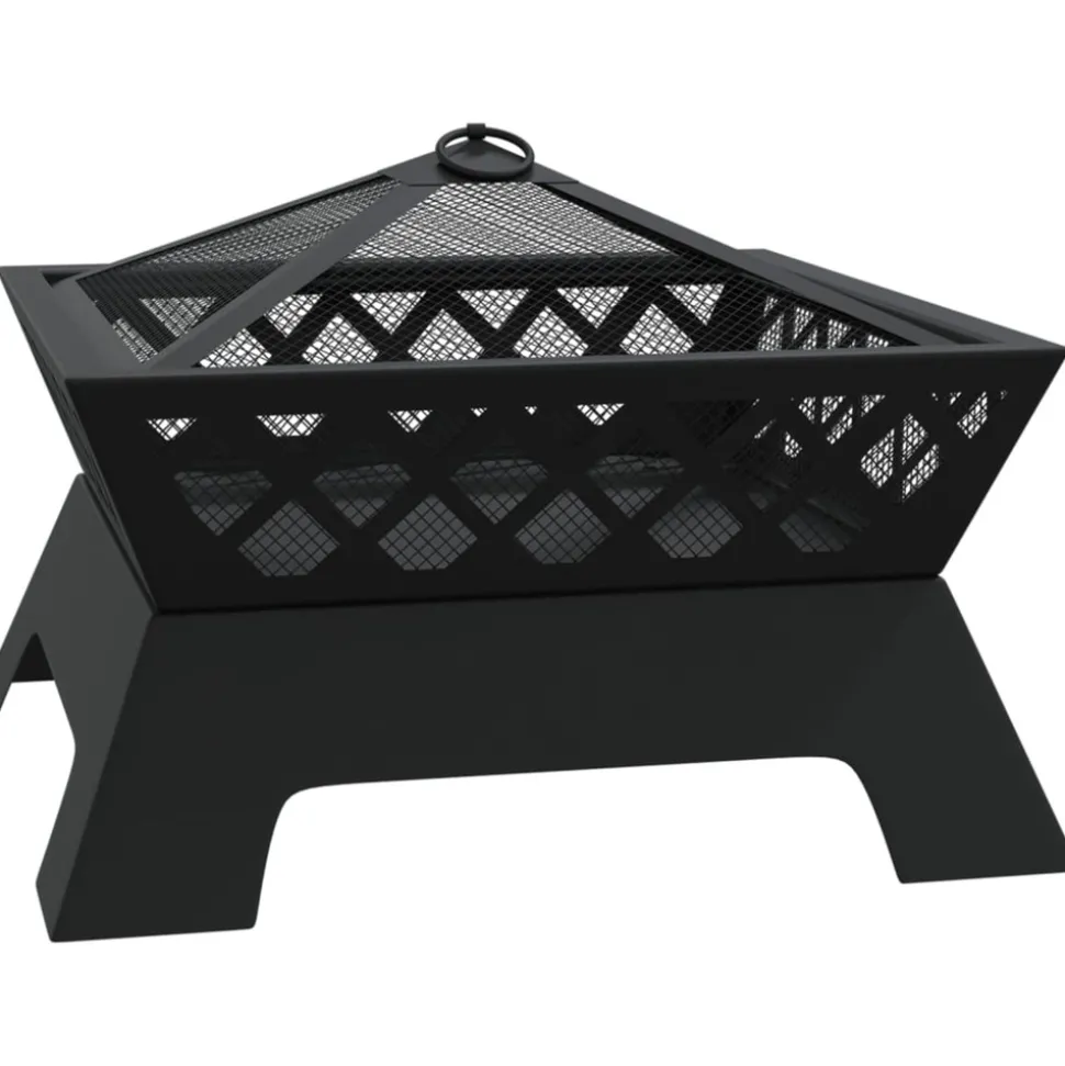 VIDAXL - Foyer avec tisonnier 50 cm xxl acier