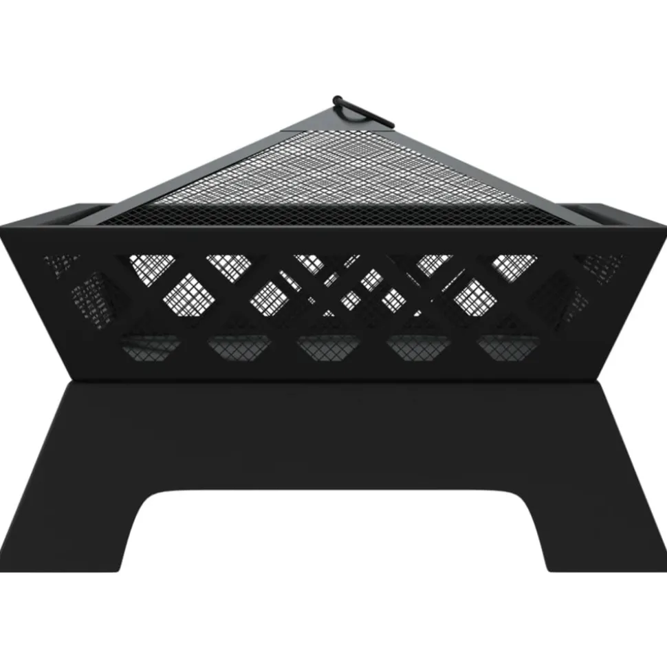 VIDAXL - Foyer avec tisonnier 50 cm xxl acier