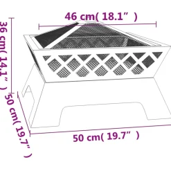 VIDAXL - Foyer avec tisonnier 50 cm xxl acier