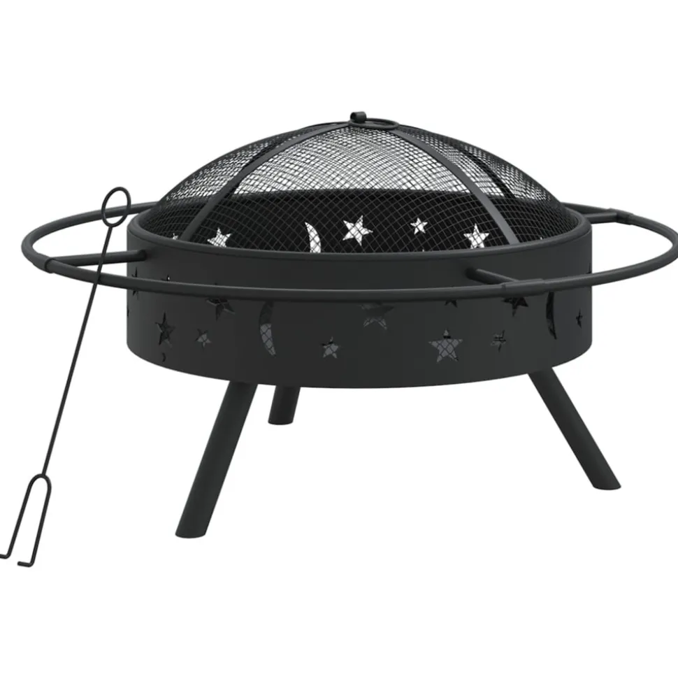 VIDAXL - Foyer avec tisonnier 70 cm xxl acier