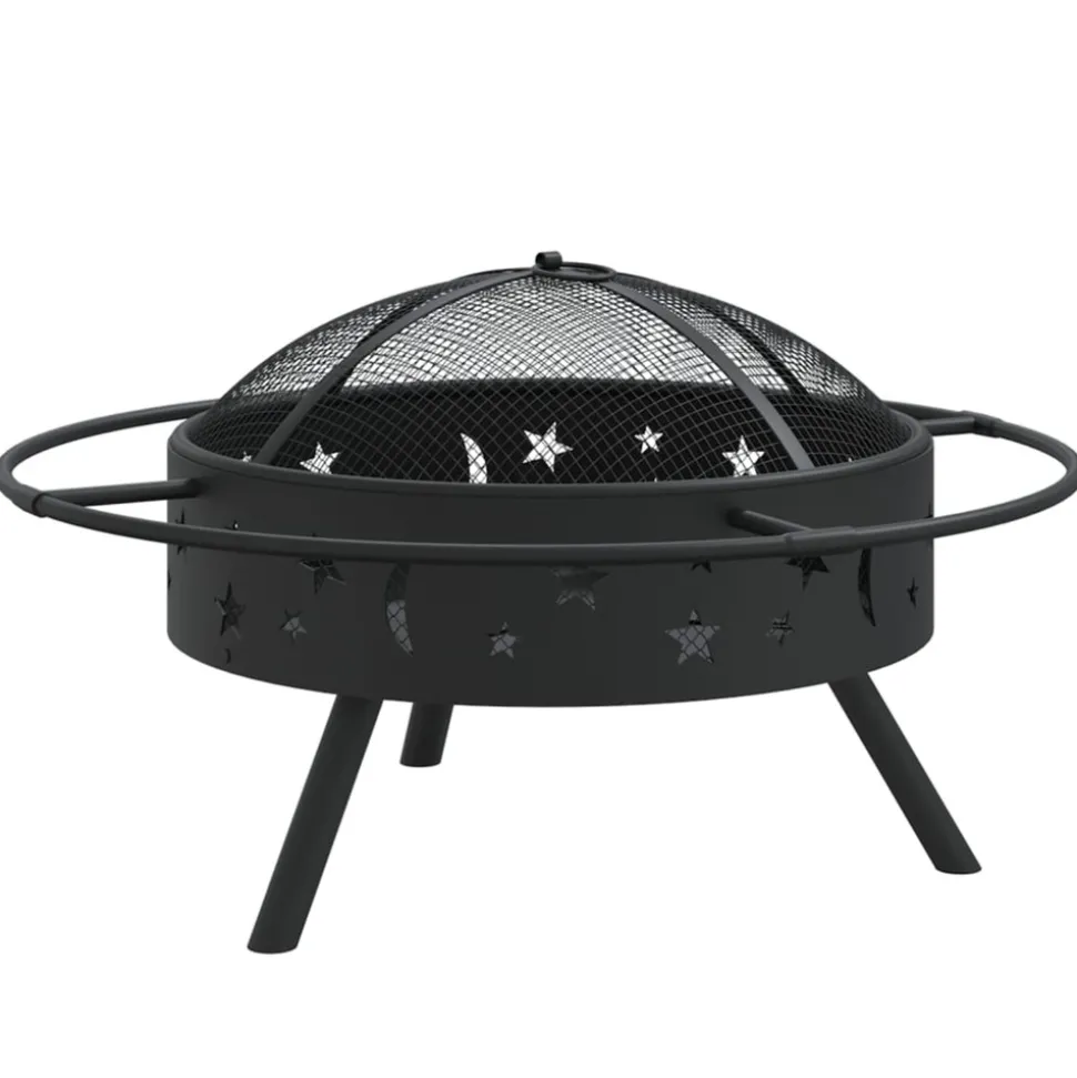 VIDAXL - Foyer avec tisonnier 70 cm xxl acier