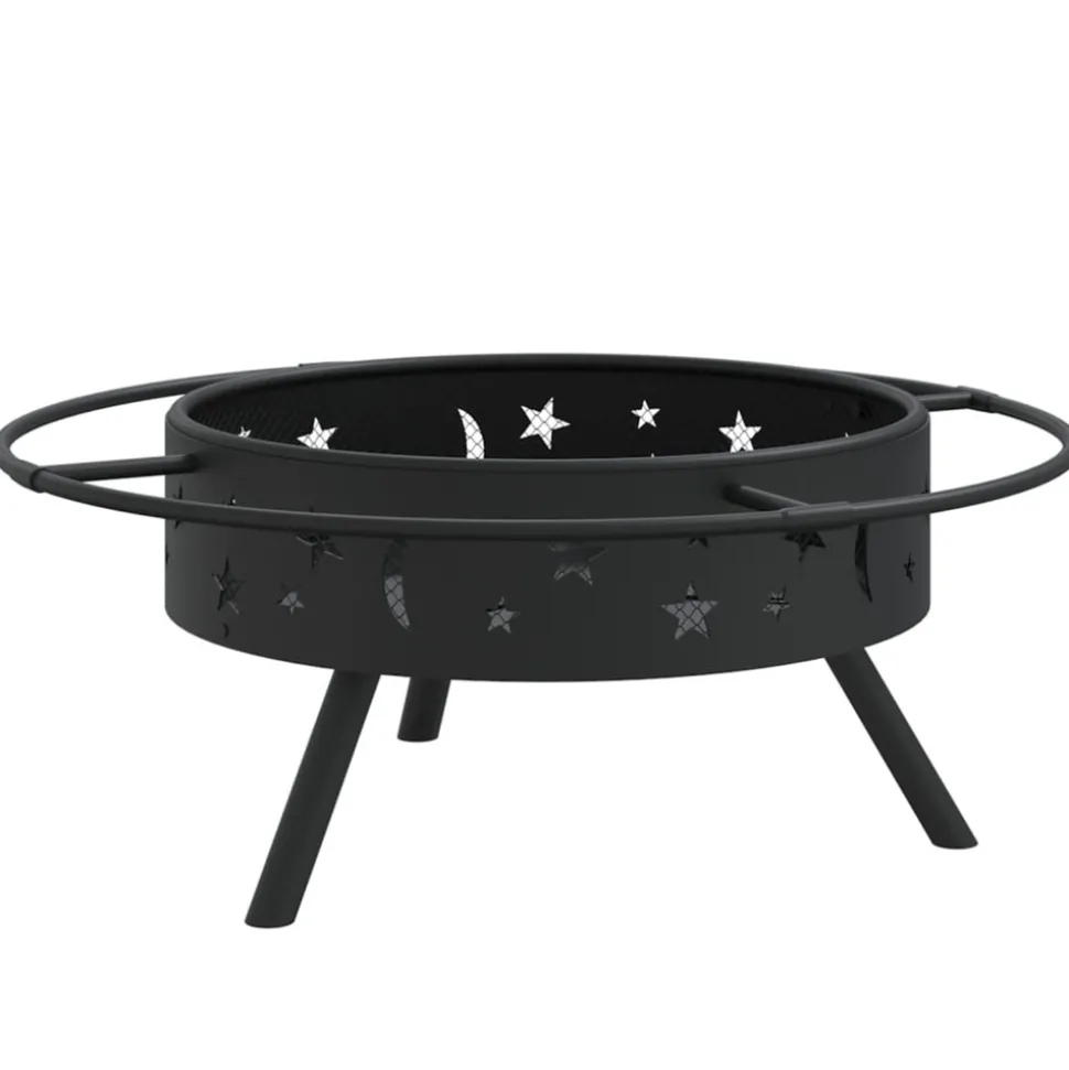 VIDAXL - Foyer avec tisonnier 70 cm xxl acier