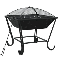 VIDAXL - Foyer avec tisonnier 50 cm xxl acier