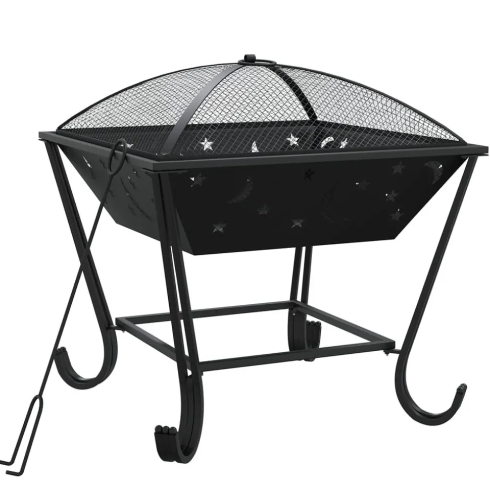 VIDAXL - Foyer avec tisonnier 50 cm xxl acier