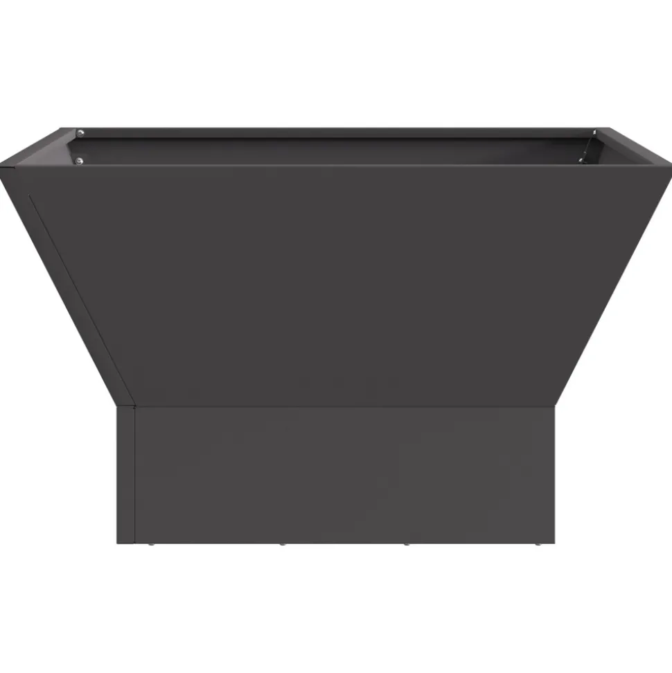 VIDAXL - Foyer carré noir 60x60x35 cm en acier