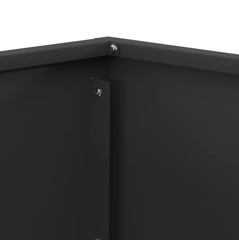 VIDAXL - Foyer carré noir 60x60x35 cm en acier