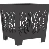 VIDAXL - Foyer carré noir 40x40x40 cm acier
