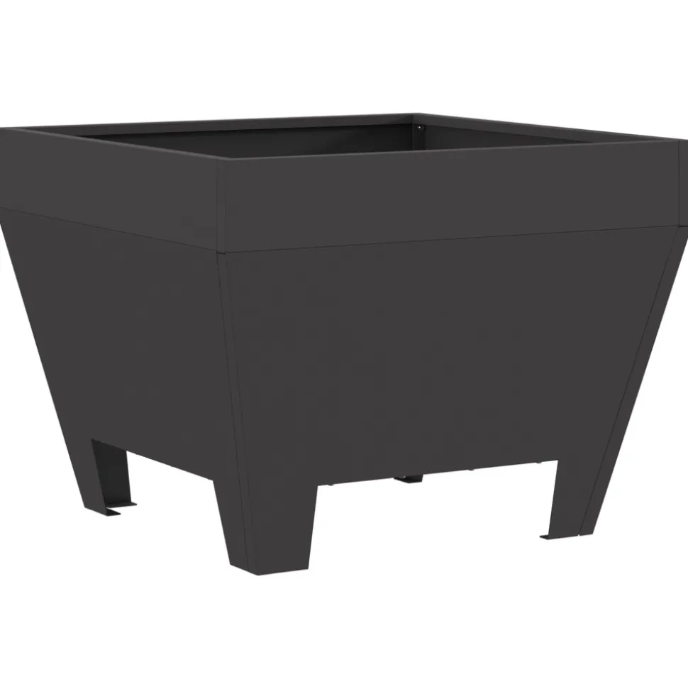 VIDAXL - Foyer carré noir 50x50x30 cm en acier