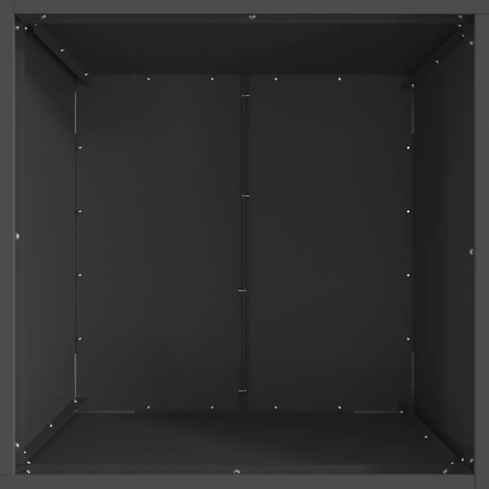 VIDAXL - Foyer carré noir 50x50x30 cm en acier