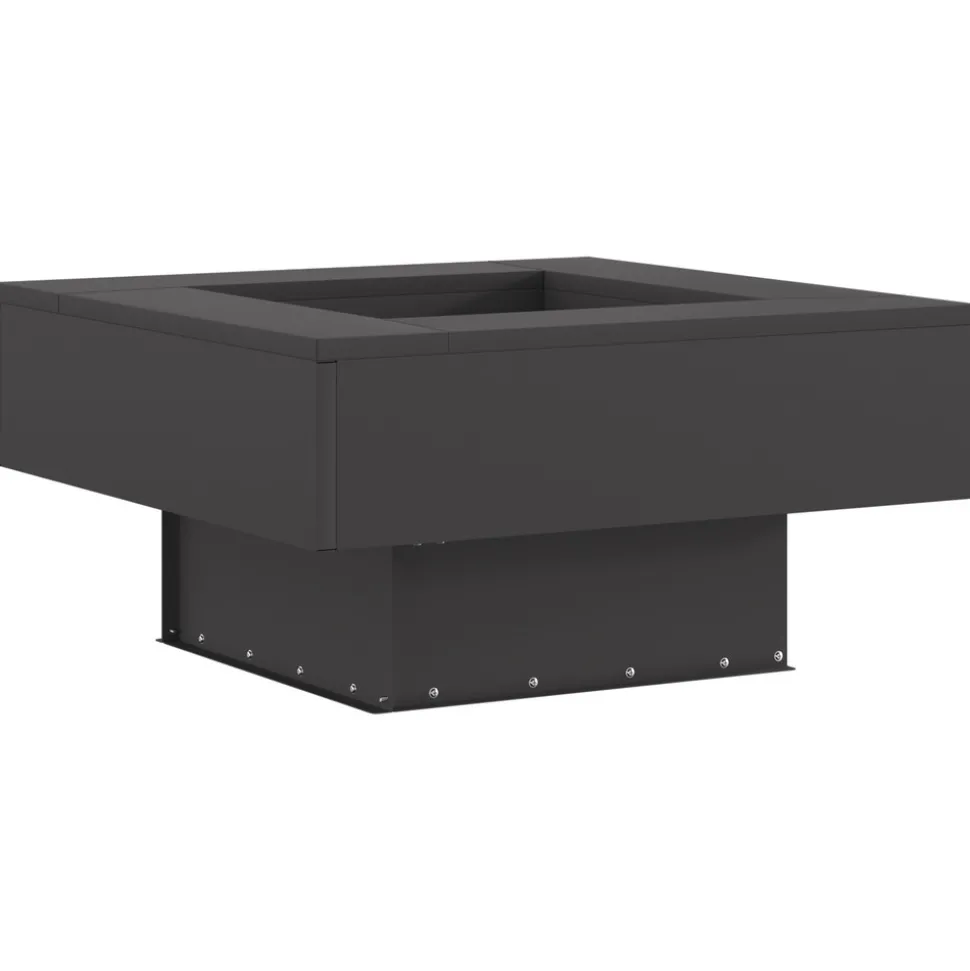 VIDAXL - Foyer carré noir 60x60x30 cm en acier
