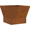 VIDAXL - Foyer carré 40x40x30 cm en acier vieilli