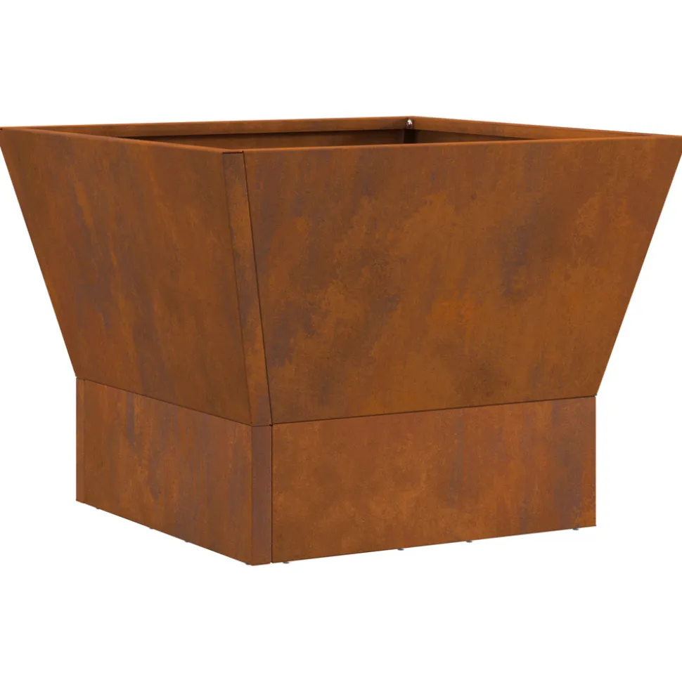 VIDAXL - Foyer carré 40x40x30 cm en acier vieilli