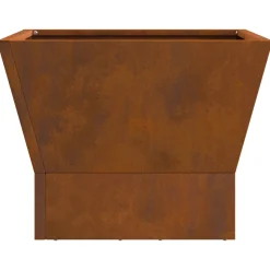 VIDAXL - Foyer carré 40x40x30 cm en acier vieilli
