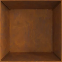VIDAXL - Foyer carré 80x80x40 cm en acier weathering