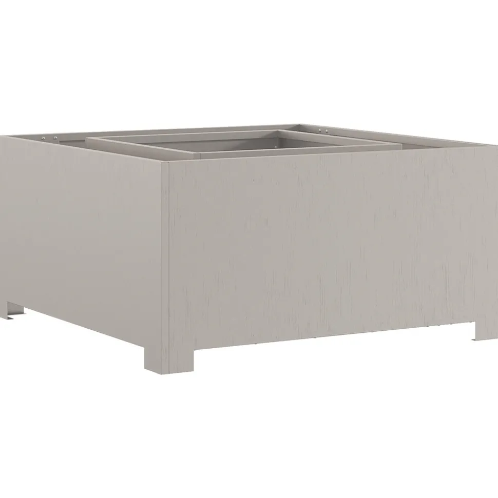 VIDAXL - Foyer carré 80x80x40 cm en acier weathering