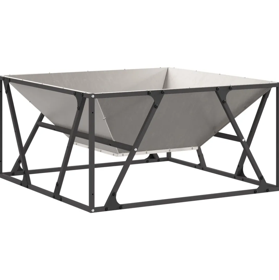 VIDAXL - Foyer carré 80x80x40 cm en acier résistant aux intempéries