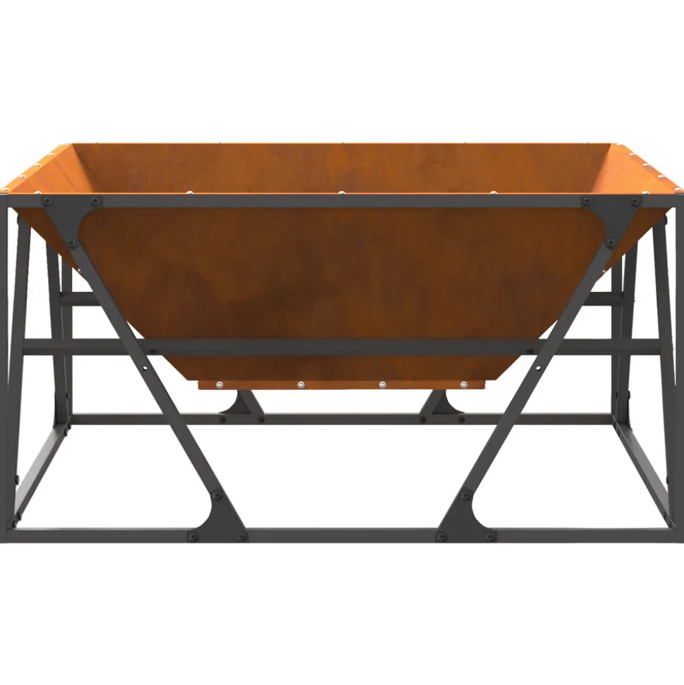 VIDAXL - Foyer carré 80x80x40 cm en acier résistant aux intempéries