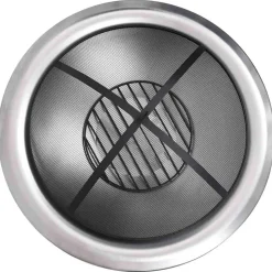 VIDAXL - Foyer extérieur avec gril en acier inoxydable 76 cm