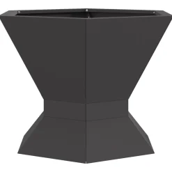 VIDAXL - Foyer hexagonal noir 50x50x40 cm acier