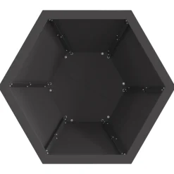 VIDAXL - Foyer hexagonal noir 50x50x40 cm acier